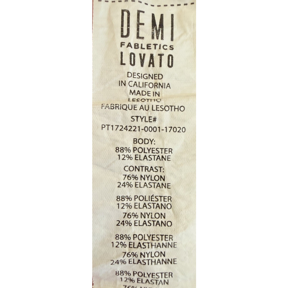 FABLETICS + DEMI LOVATO LEGGING 26” BLACK ZIP FRONT SIZE XS - Picture 4 of 8